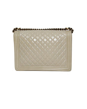 Load image into Gallery viewer, Chanel Large Boy Bag Beige Back