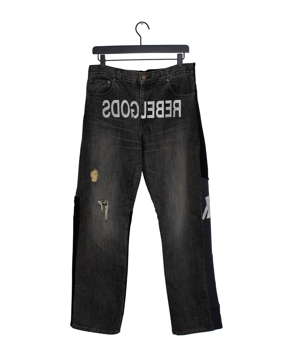 paper doll 切替え デニムパンツ スウェット　L undercover paper doll 切替え デニムパンツ スウェット L undercover paper doll