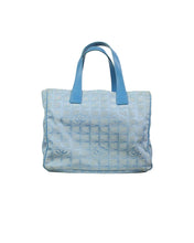 Load image into Gallery viewer, Chanel Sport Line Tote Bag Light Blue Back