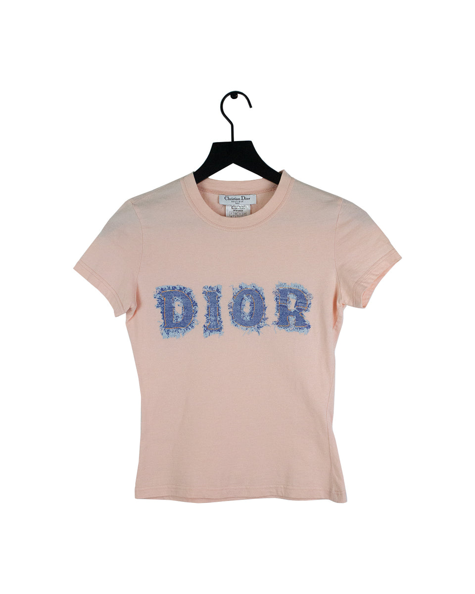 Dior black and pink shop t shirt