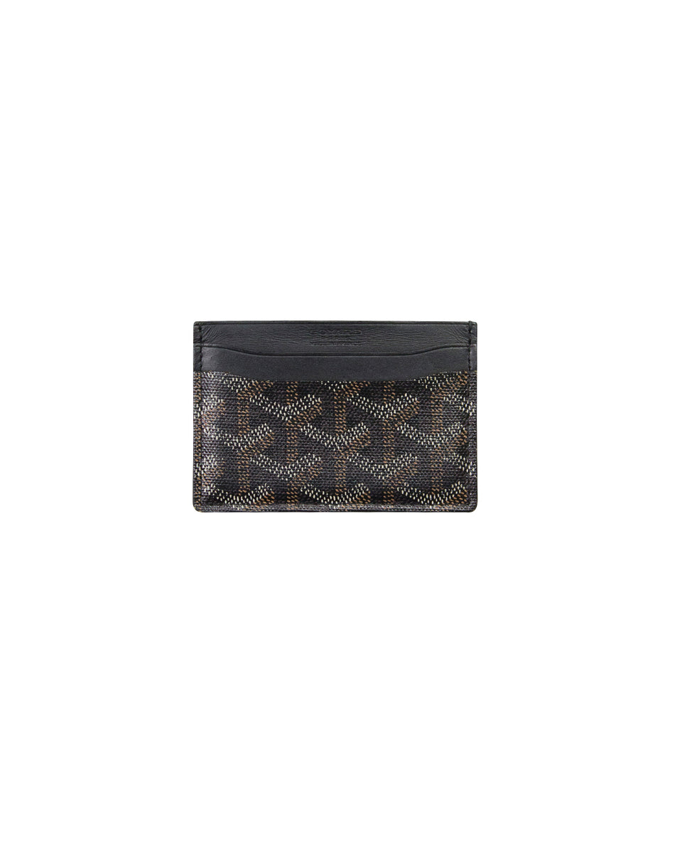 Goyard Saint Sulpice Card Case Card Holder Goyardine Black Yellow