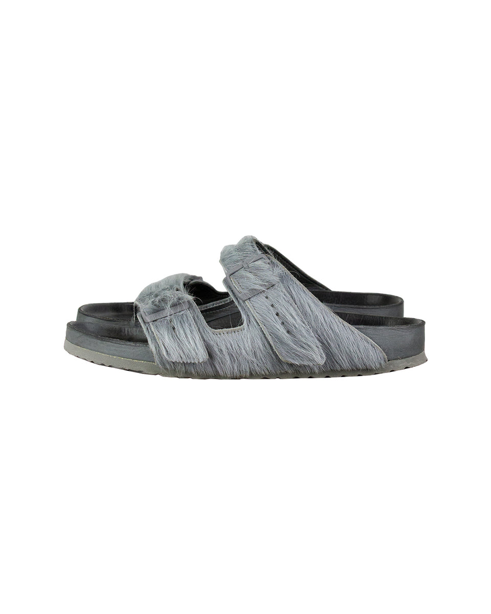 Rick Owens x Birkenstock Arizona Fur Sandals | Size 43