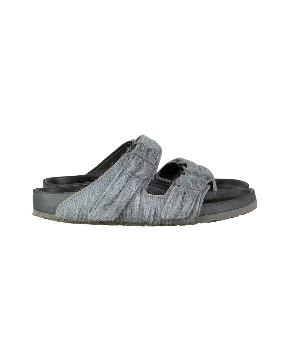 Rick Owens x Birkenstock Arizona Fur Sandals | Size 43