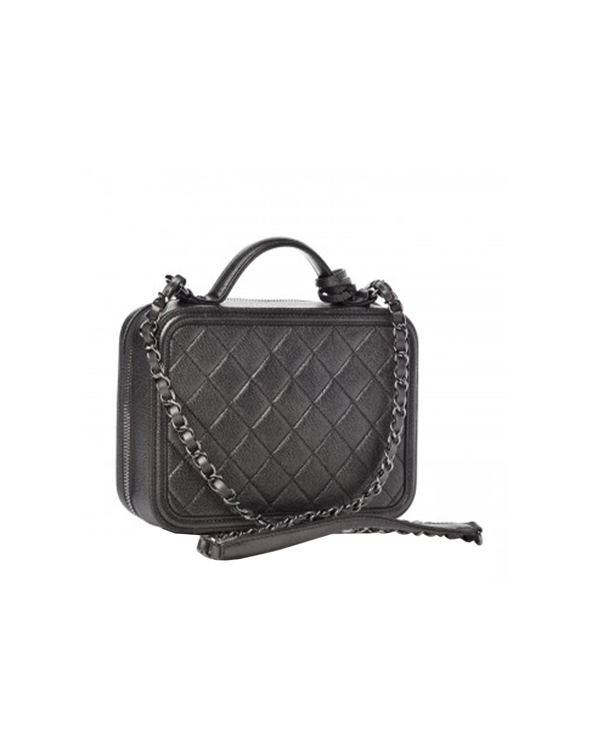 Chanel Mini CC Filigree Caviar Vanity Case (SHG-qVsozO) – LuxeDH