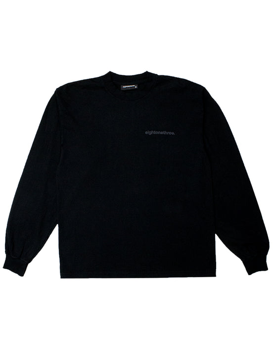 eightonethree blackout longs leeve t shirt front tampa 