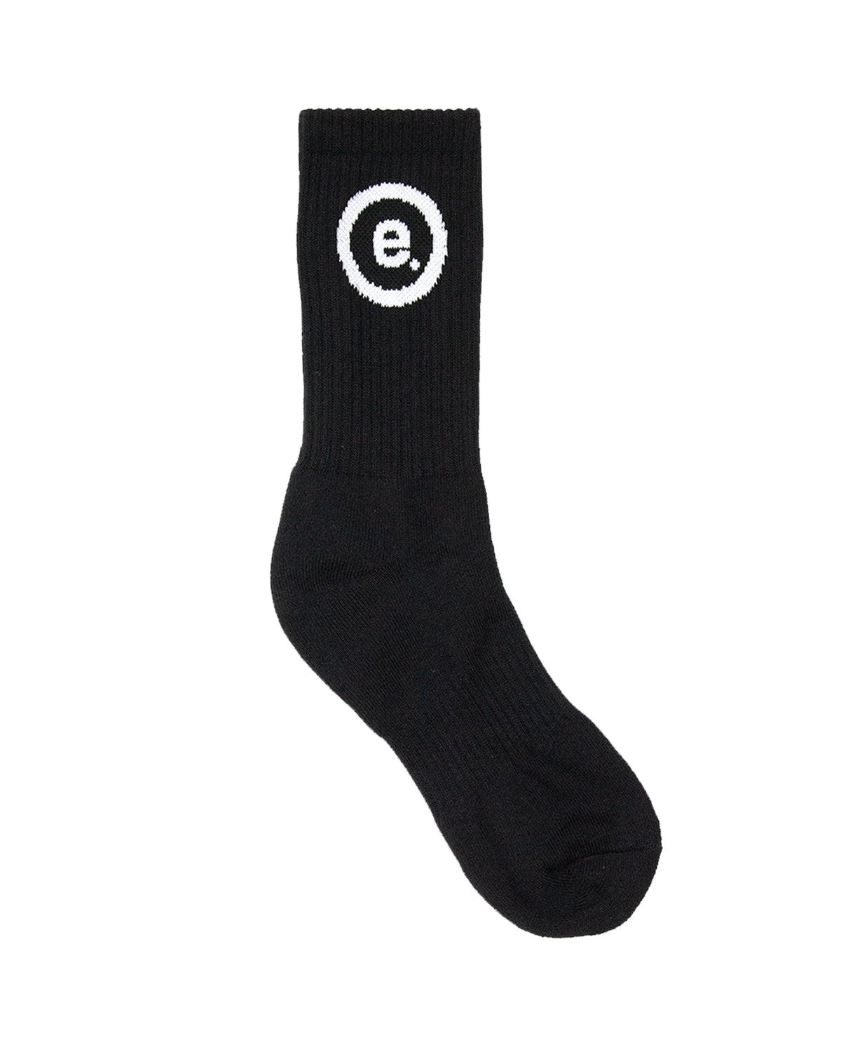 eightonethree black socks white logo