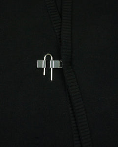 Givenchy Black Wool Padlock Cardigan Matthew Williams Pad Lock Detail