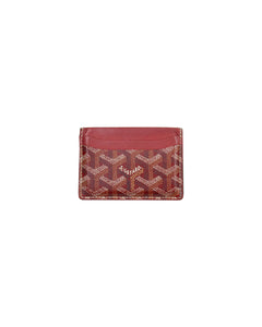 Goyard St Sulpice Card Holder Red Paris Back