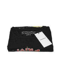 Balenciaga Fall/Winter 2013 Join A Weird Trip Black T-Shirt Size and Text Stamp 