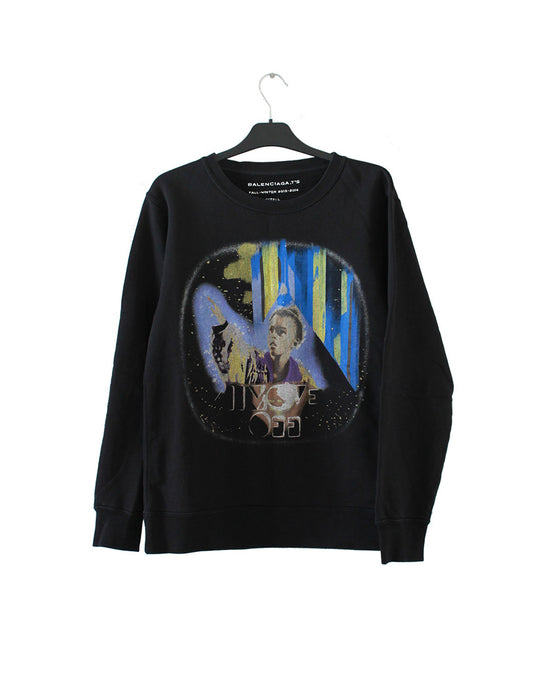 Balenciaga Fall Winter 2013 Baby Rock Black Sweater Front