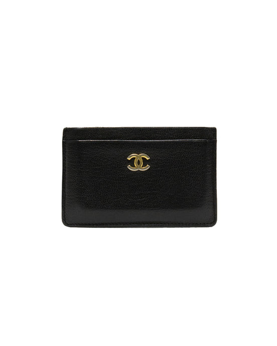 Chanel Black Leather Card Holder 