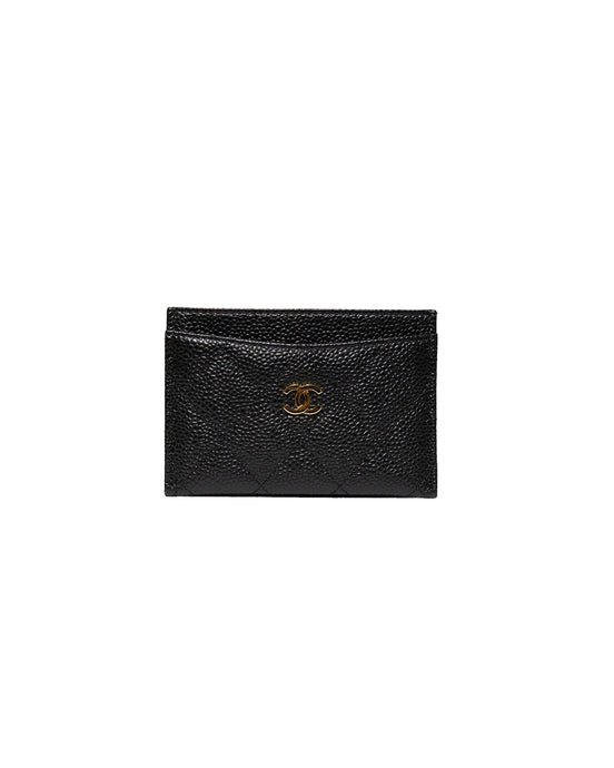 Chanel Black Caviar Card Holder 