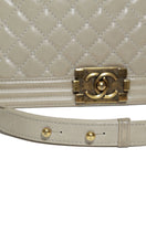 Load image into Gallery viewer, Chanel Large Boy Bag Beige Clasp Hardware Details