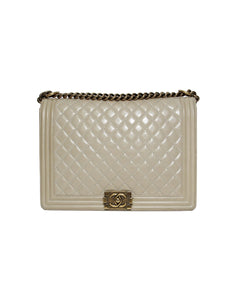 Chanel Large Boy Bag Beige 