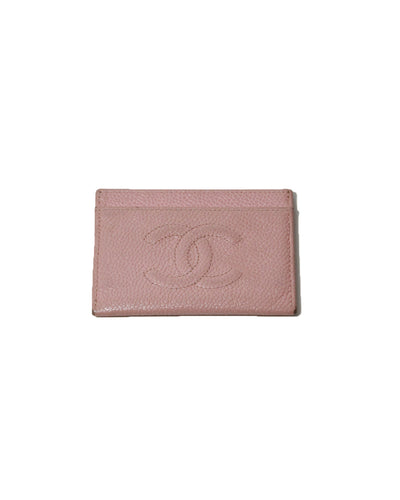 Chanel Medium Gray Part-Quilted Caviar CC Filigree Vanity Case