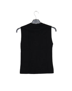 Vintage Dior Black Denim Script Sleeveless T Shirt Back