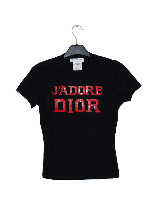 Vintage Dior Black J Adore T Shirt 