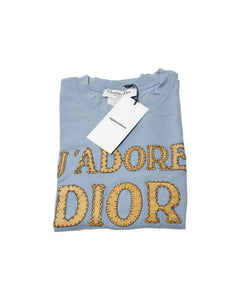 Vintage Dior J Adore Blue and Brown T Shirt Folded