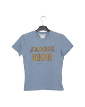 Load image into Gallery viewer, Vintage Dior J Adore Blue and Brown T Shirt