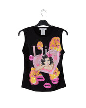 Load image into Gallery viewer, Black Vintage Dior Lady Sleeveless T Shirt 