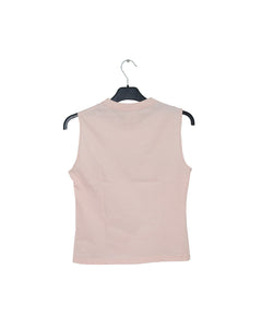 Vintage Pink Dior Sleeveless Denim T Shirt Back