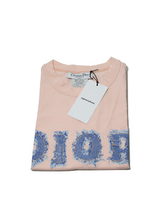 Vintage Pink Dior Sleeveless Denim T Shirt Folded Details 