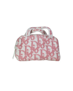 Vintage Christian Dior Trotter Terry Cloth Pink Bag Back