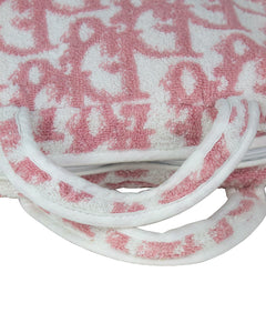 Vintage Christian Dior Trotter Terry Cloth Pink Bag Handles