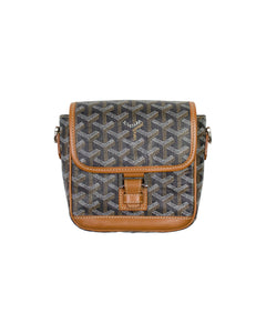 Goyard Grand Bleu PM Paris Black and Tan Urbain Side Bag Crossbody