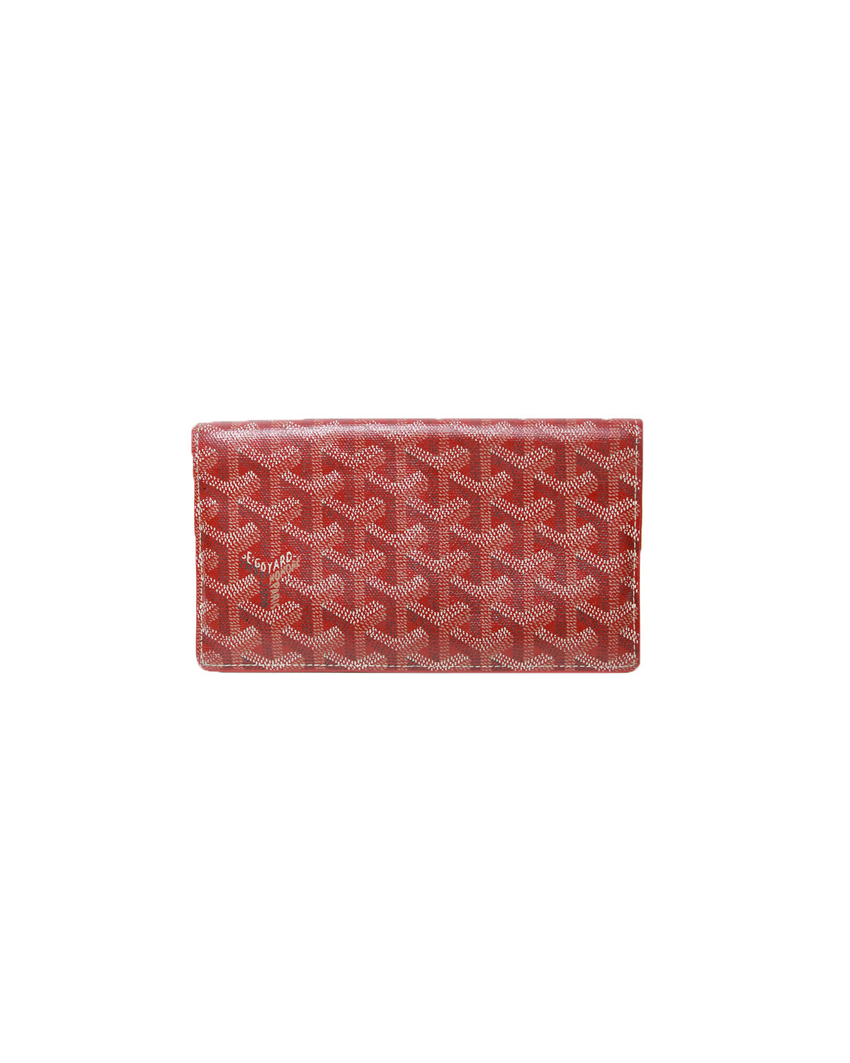 Goyard Red Long Coated Canvas Bi-Fold International Richelieu Wallet