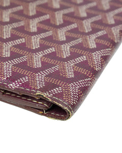 Goyard Richelieu Burgundy Long Wallet Front Corner 