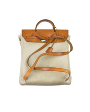 Load image into Gallery viewer, Vintage Hermes Herbag Backpack Paris Canvas Coachella Back