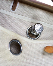 Load image into Gallery viewer, Vintage Hermes Herbag Backpack Paris Canvas Coachella Canvas Detail
