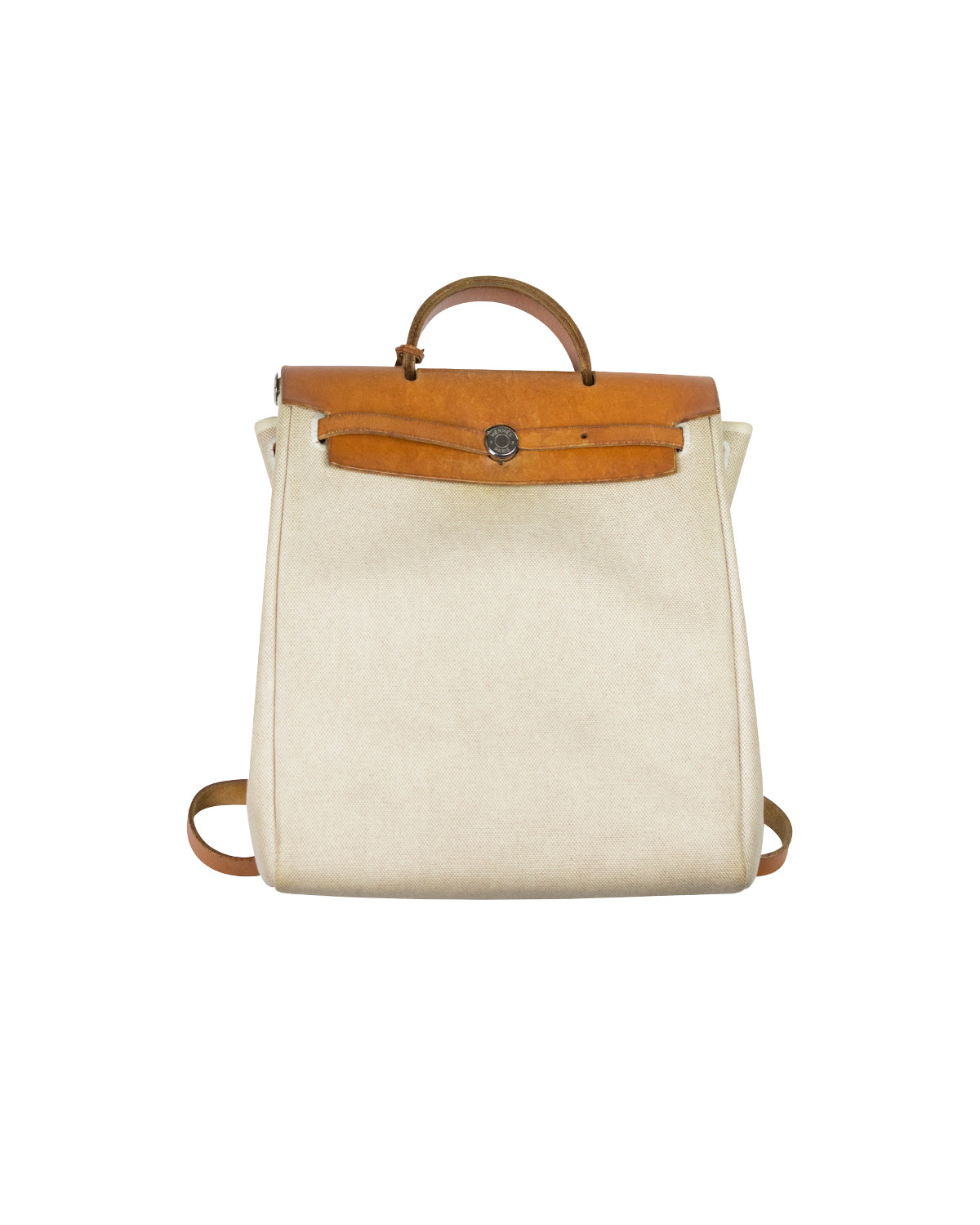 Vintage Hermes Herbag Backpack Paris Canvas Coachella 
