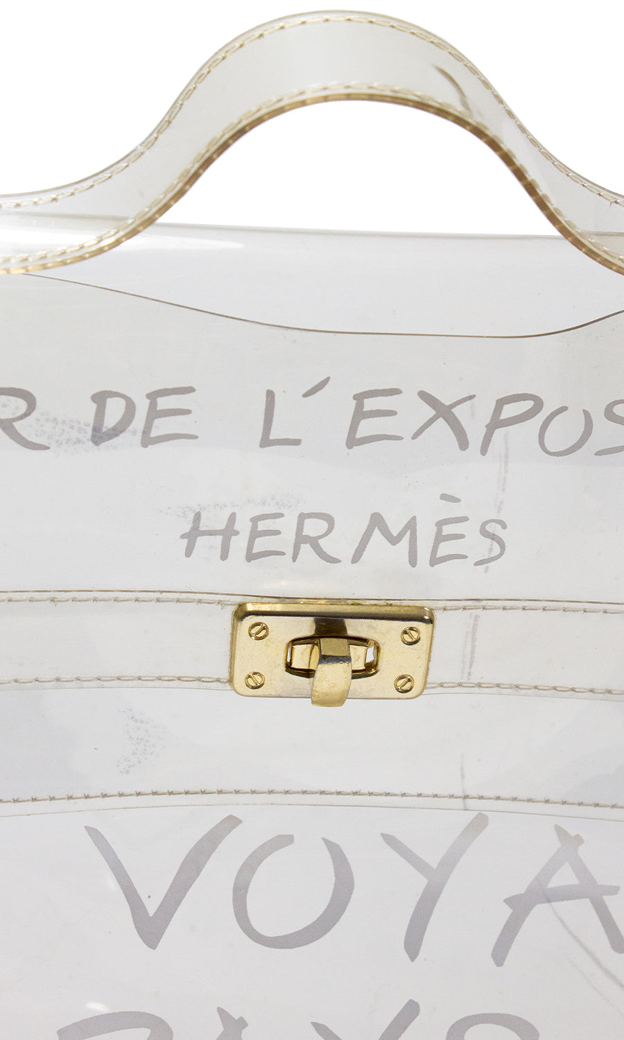 Hermes Clear Vinyl Vintage Kelly Bag Hermes