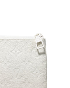 Louis Vuitton A4 White Pouch By Virgil Abloh Zipper Details 