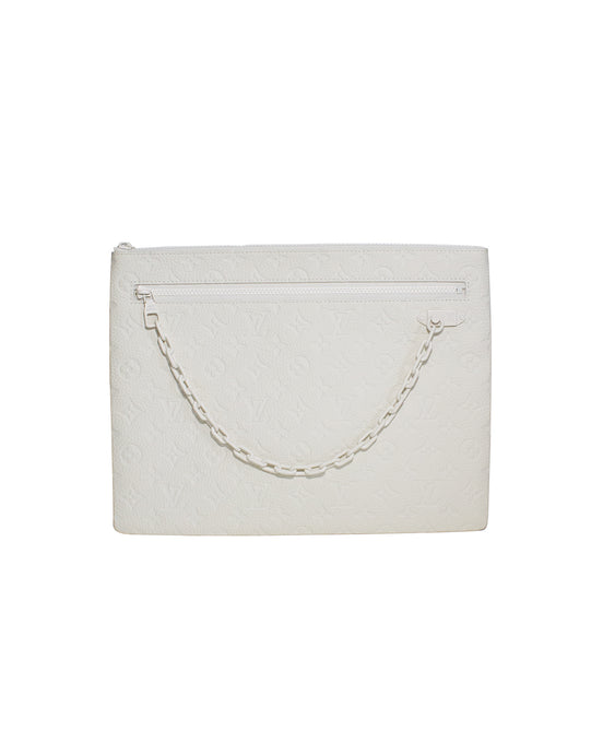 Louis Vuitton A4 White Pouch By Virgil Abloh 