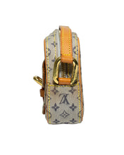Load image into Gallery viewer, Vintage Louis Vuitton Juliette Mini Lin Denim Crossbody Bag Left Corner