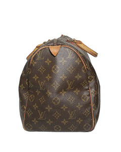 Vintage Louis Vuitton Speedy 40 Handbag 40 V.I. 862 Left Corner Detail