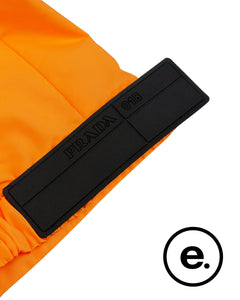 Prada Orange Gaberdine Track Pants Cuff Details