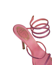 Load image into Gallery viewer, Rene Caovilla Pink Heels Crystals Italy Heel Detail