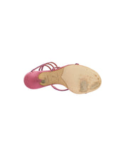 Load image into Gallery viewer, Rene Caovilla Pink Heels Crystals Italy Left Bottom