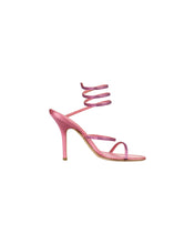 Load image into Gallery viewer, Rene Caovilla Pink Heels Crystals Italy Left Inside