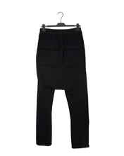 Load image into Gallery viewer, Rick Owens Black Drop Crotch Sweatpants Back
