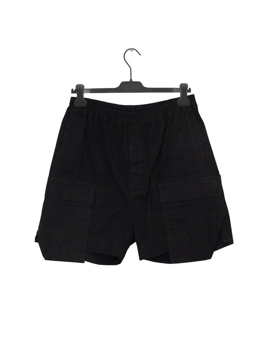 Rick Owens Black Cargo Shorts SS/16