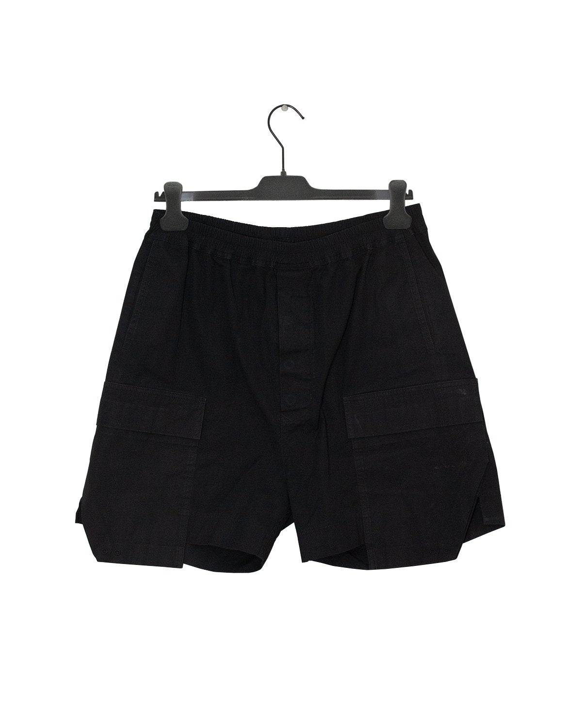 Rick Owens Black Cargo Shorts SS/16