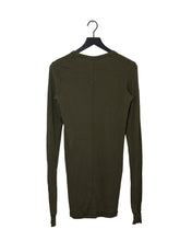 Load image into Gallery viewer, Rick Owens Army Green Long Sleeve T Shirt Back