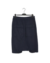 Load image into Gallery viewer, Rick Owens Navy Blue Pod Shorts Back