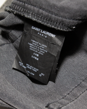 Load image into Gallery viewer, Saint Laurent Grey Knee Blow Out Denim Size Tag
