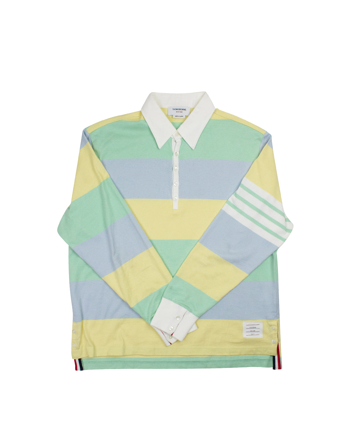 Thom Browne Striped Polo Yellow 